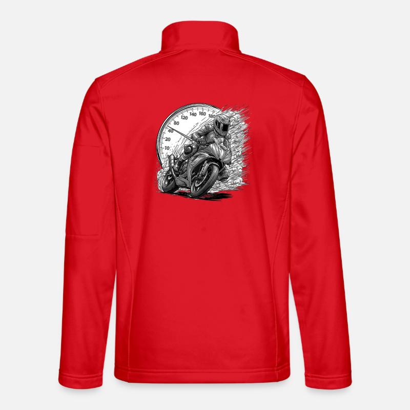 Biker, der von Geschwindigkeit angetrieben wird Unisex Softshelljacke