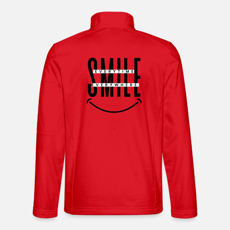 Smile Everytime, Everywhere  - Unisex Softshelljacke - Rot