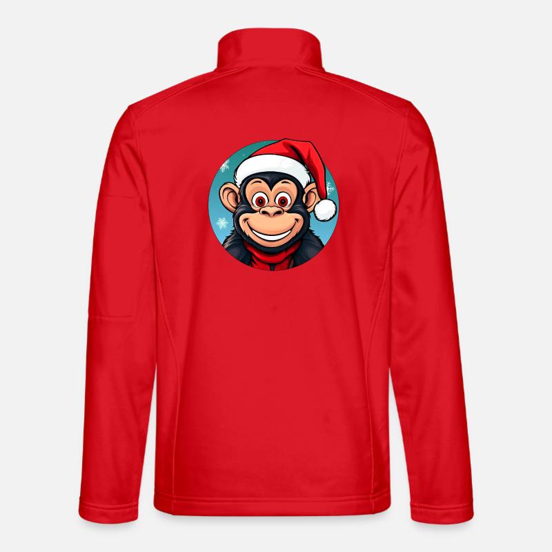 Monkey Christmas - Unisex Softshell Jacket - red