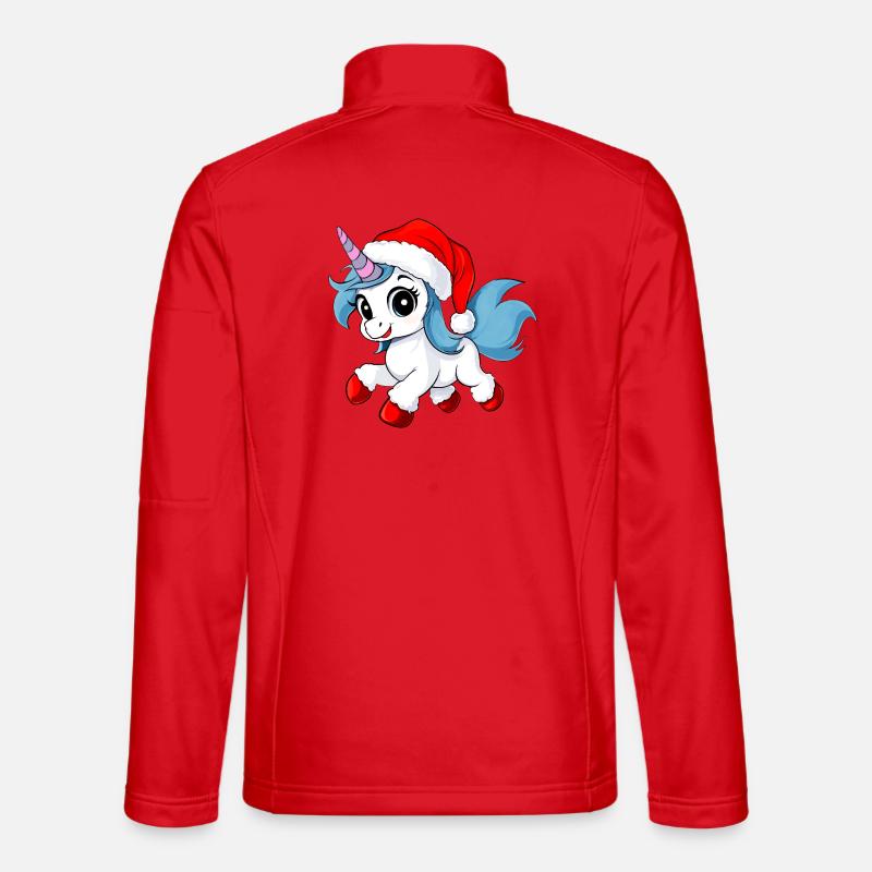 Unicorns Christmas - Unisex Softshell Jacket - red