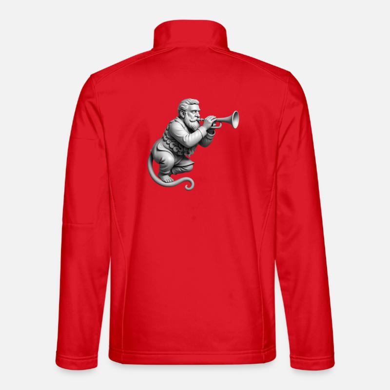 TROMPETE GARGOYLE – schwarz & weiß - Unisex Softshelljacke - Rot
