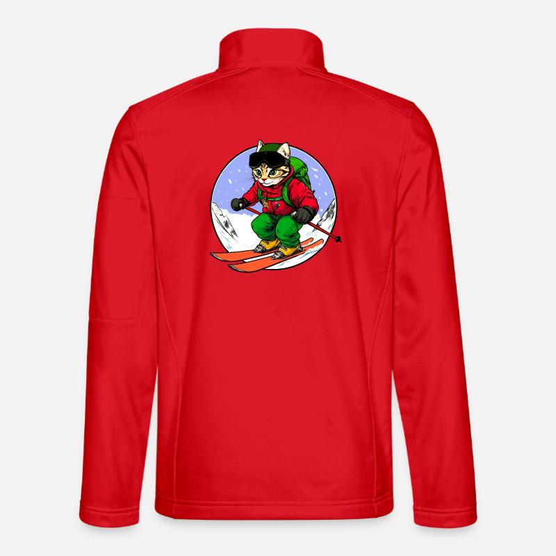 Skier Cat Freeride - Unisex softshelljakke - rød