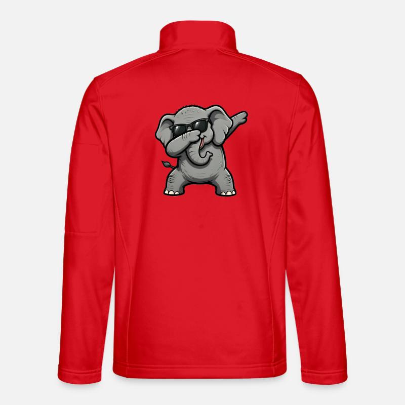 Dabbing Elephant - Unisex Softshell Jacket - red