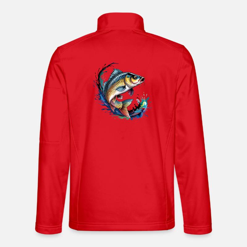 Carp fishing - Unisex Softshell Jacket - red