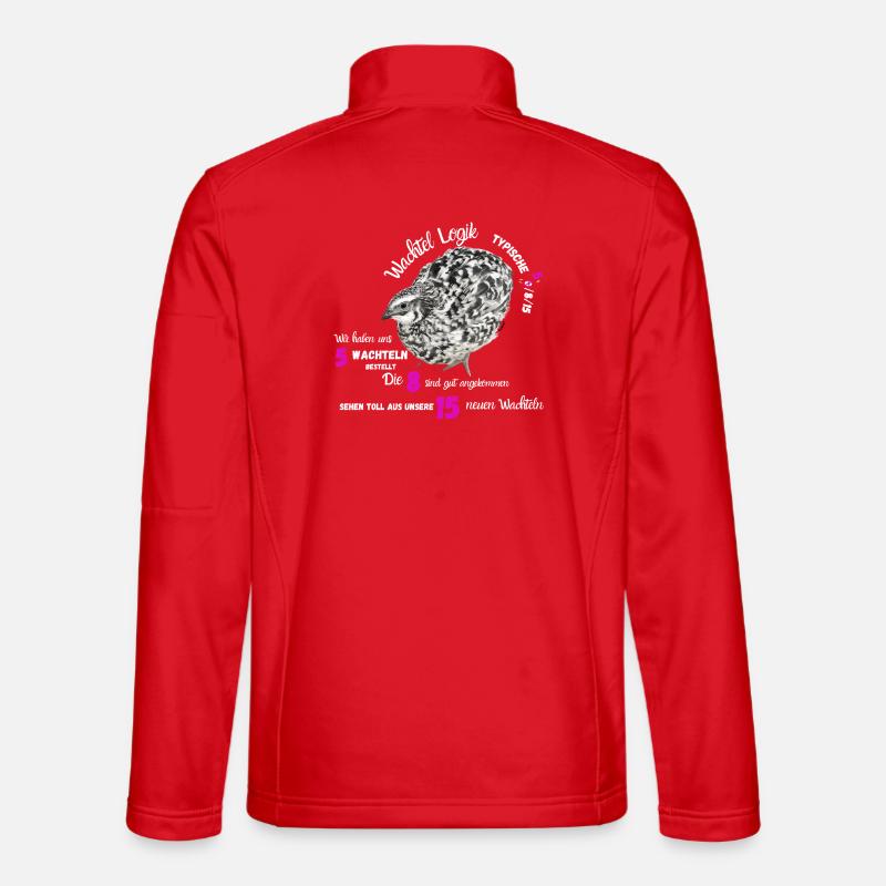Quail Logic Quail Tea - Unisex Softshell Jacket - red