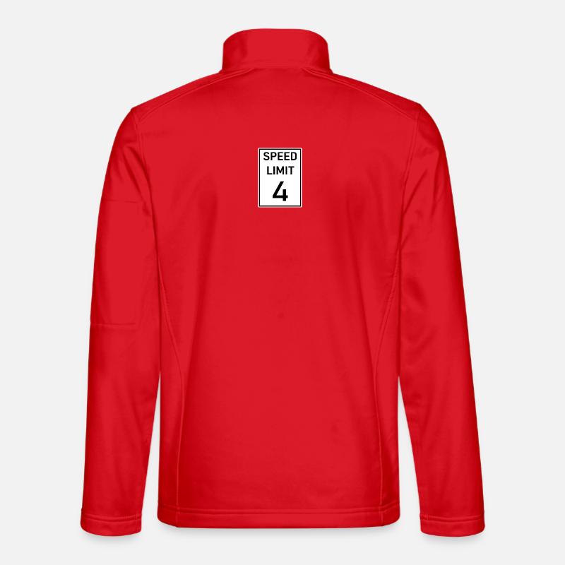 Geschwindigkeitsbeschränkung - Unisex Softshelljacke - Rot