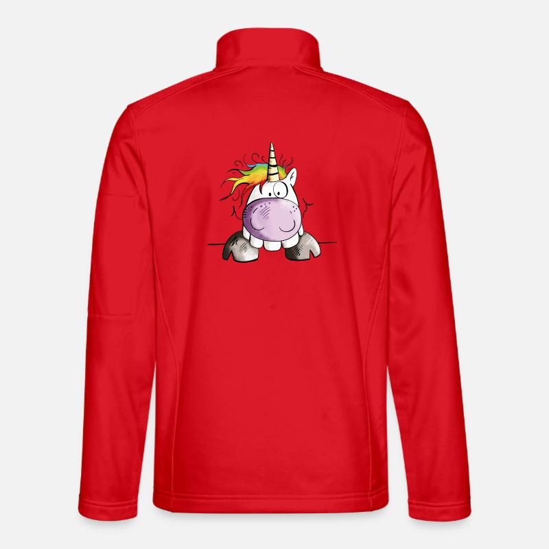 Fluffy Rainbow Unicorn Unisex Softshell Jacket