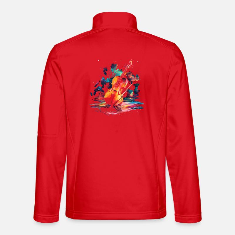 Violin Steamwave - Unisex Softshell Jacket - red
