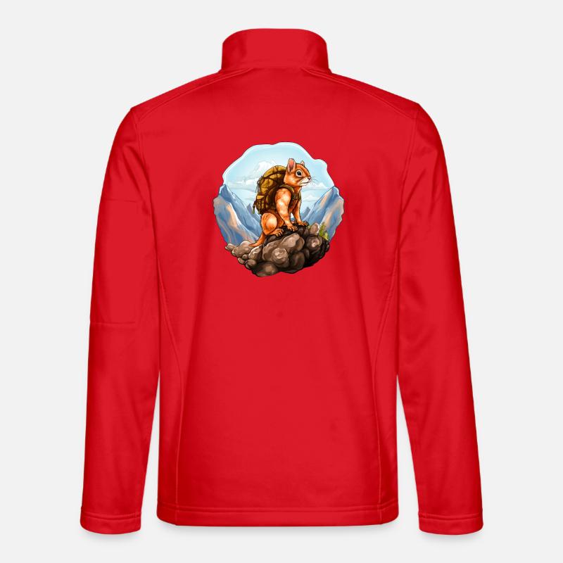 Eichhörnchen Bergsteiger / Wandern Eichhörnchen - Unisex Softshelljacke - Rot