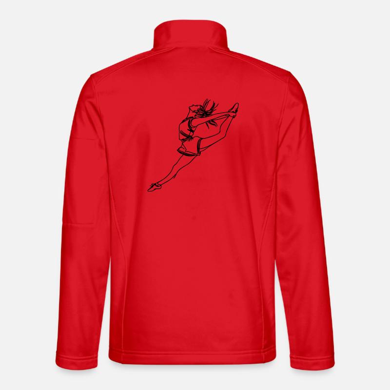 Cheerleaderin Zeichnung - Unisex Softshelljacke - Rot