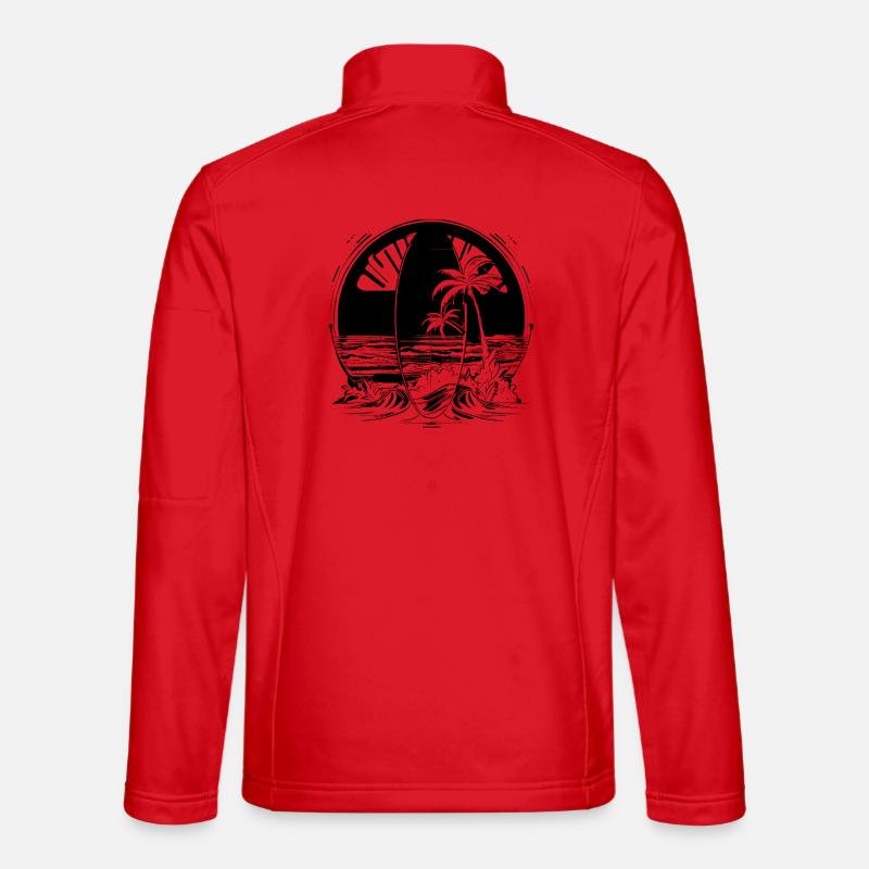 Surfing - Unisex Softshell Jacket - red