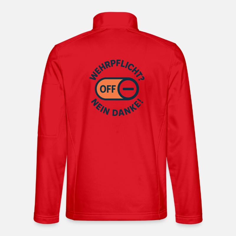 Conscientious objection – conscription No thanks Unisex Softshell Jacket