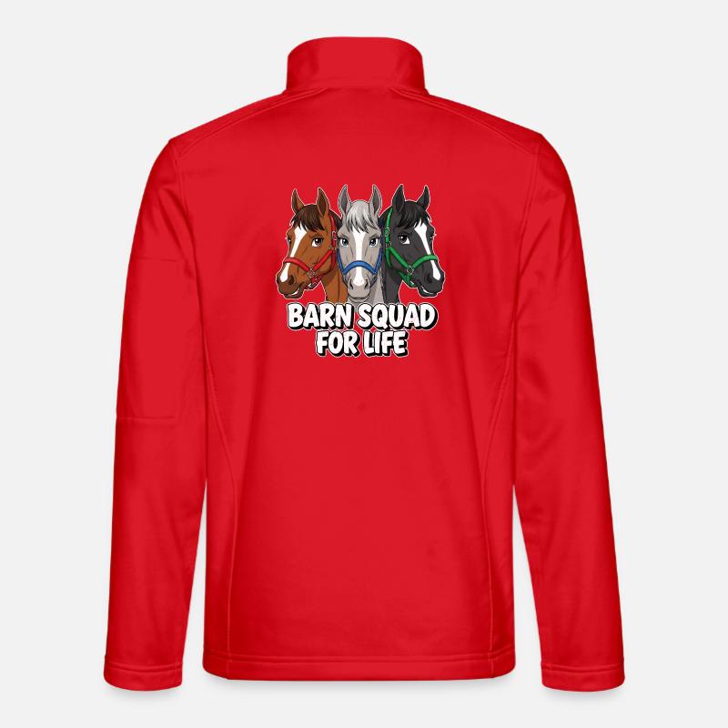 Amis chevaux de l’escouade de l’écurie - Veste en tissu softshell Unisexe - rouge