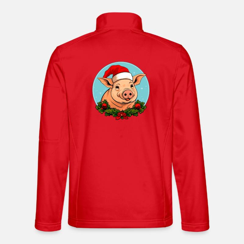 Cochons Noël Veste en tissu softshell Unisexe