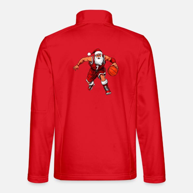 Basketballer Weihnachten - Unisex Softshelljacke - Rot