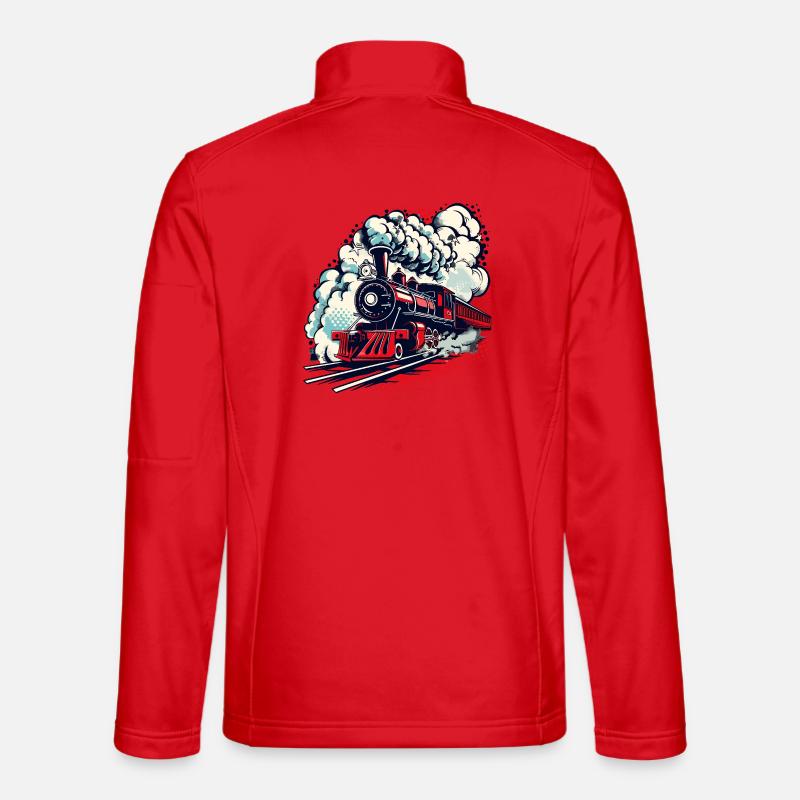 Dampflok - Unisex Softshelljacke - Rot