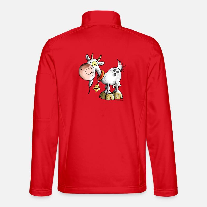 Süße Ziege - Unisex Softshelljacke - Rot