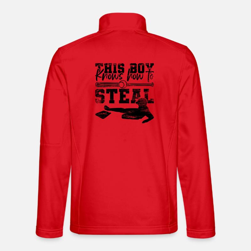 Baseball Junge - Unisex Softshelljacke - Rot