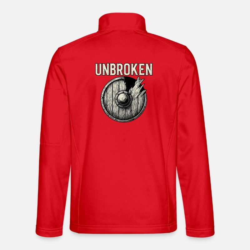 Unbroken – Nordic Shield Symbol - Unisex Softshell Jacket - red