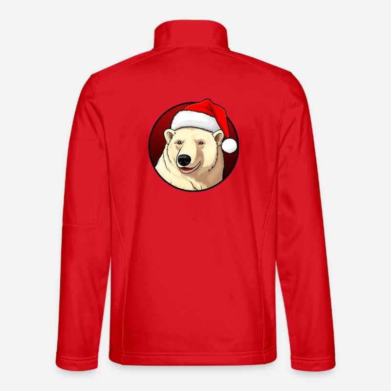 Polar Bears Christmas - Unisex Softshell Jacket - red