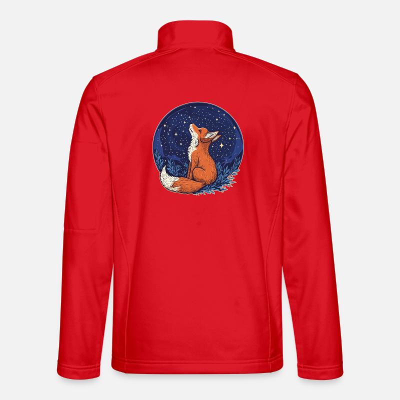 Volpe e Stelle - Giacca softshell unisex - rosso