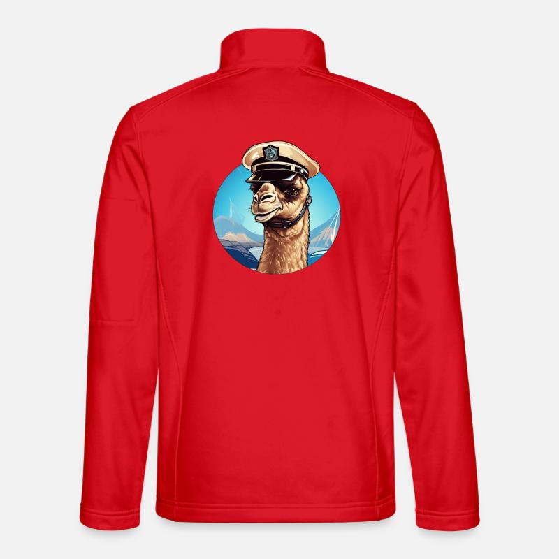 Kamel Polizist - Unisex Softshelljacke - Rot