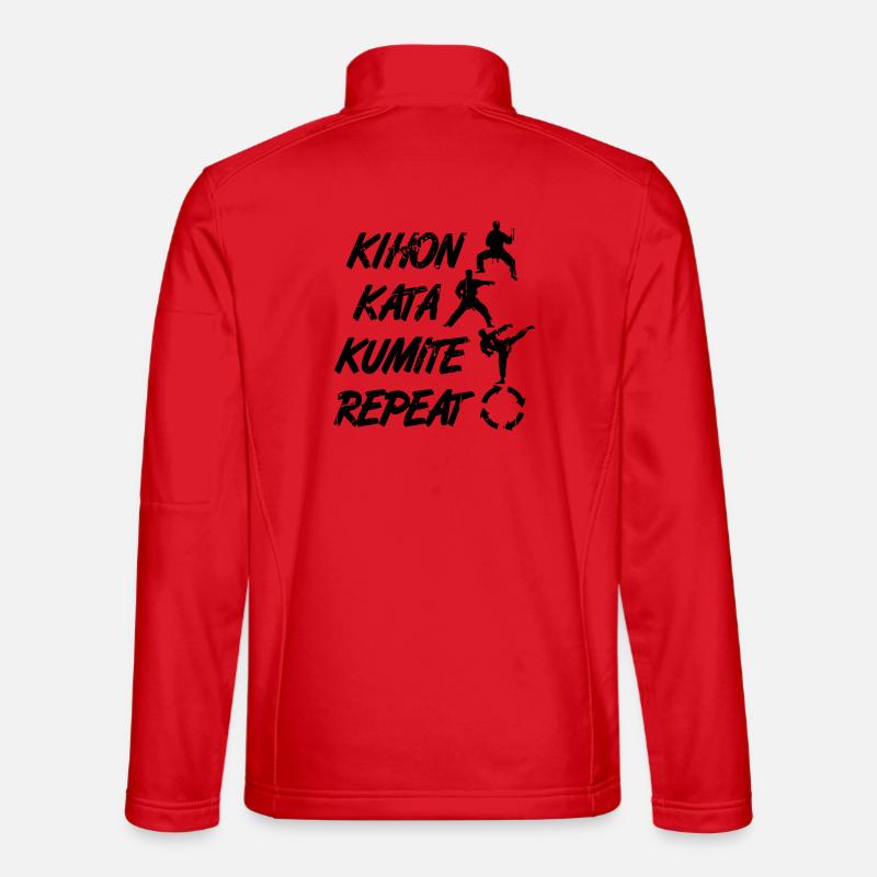Karate Säulen - Unisex Softshelljacke - Rot