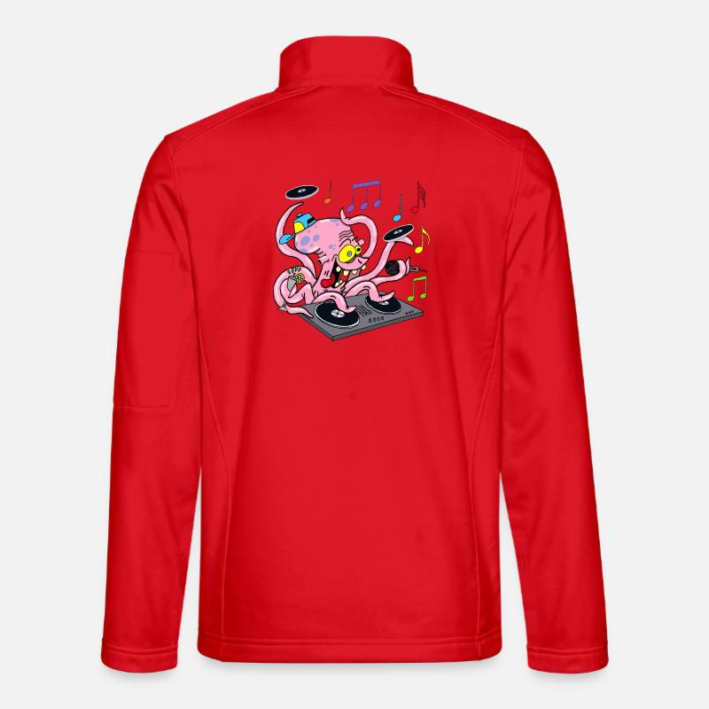 Deejay Oktopus - Unisex Softshelljacke - Rot