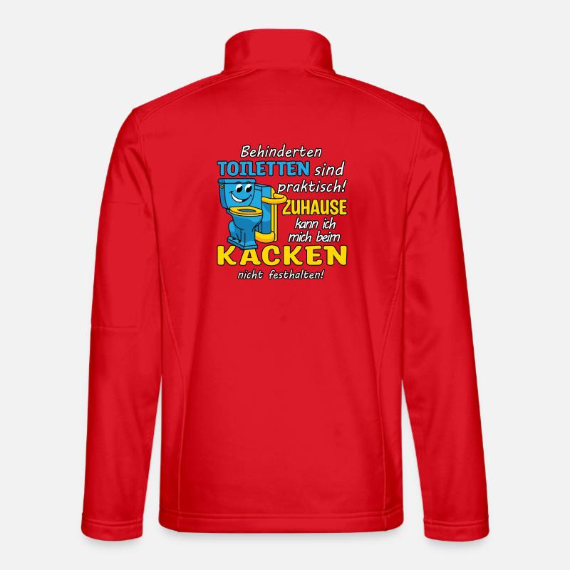 Behinderten Toilette - Unisex Softshelljacke - Rot