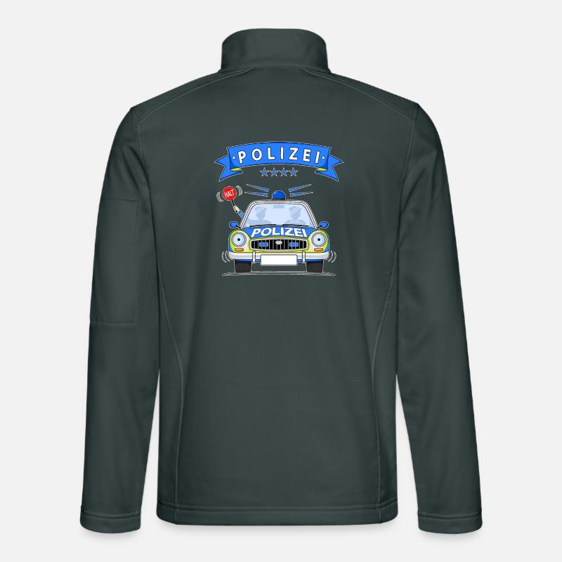 Polizeiauto mit Sirene Unisex Softshelljacke