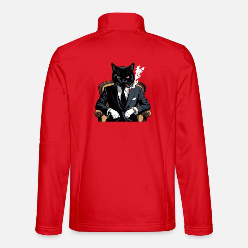 Mafia Cat - Unisex Softshell Jacket - red