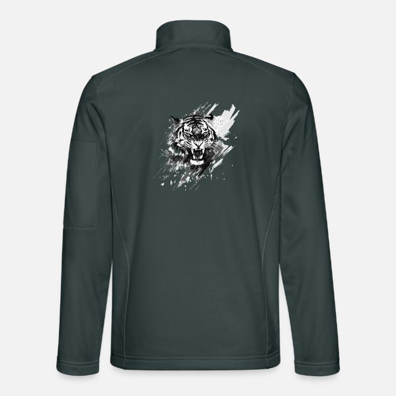 Tiger Head Predator Nature Wilderness Splash Unisex Softshell Jacket