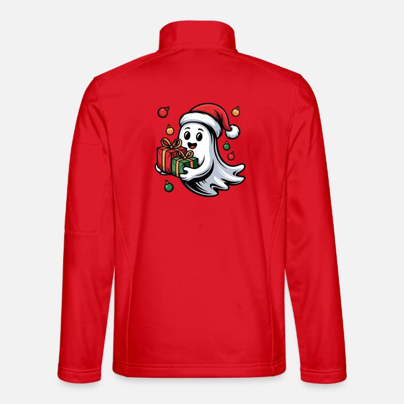 Weihnachtsgeist mit Geschenken Veste en tissu softshell Unisexe