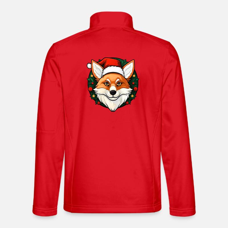Füchse Weihnachten - Unisex Softshelljacke - Rot