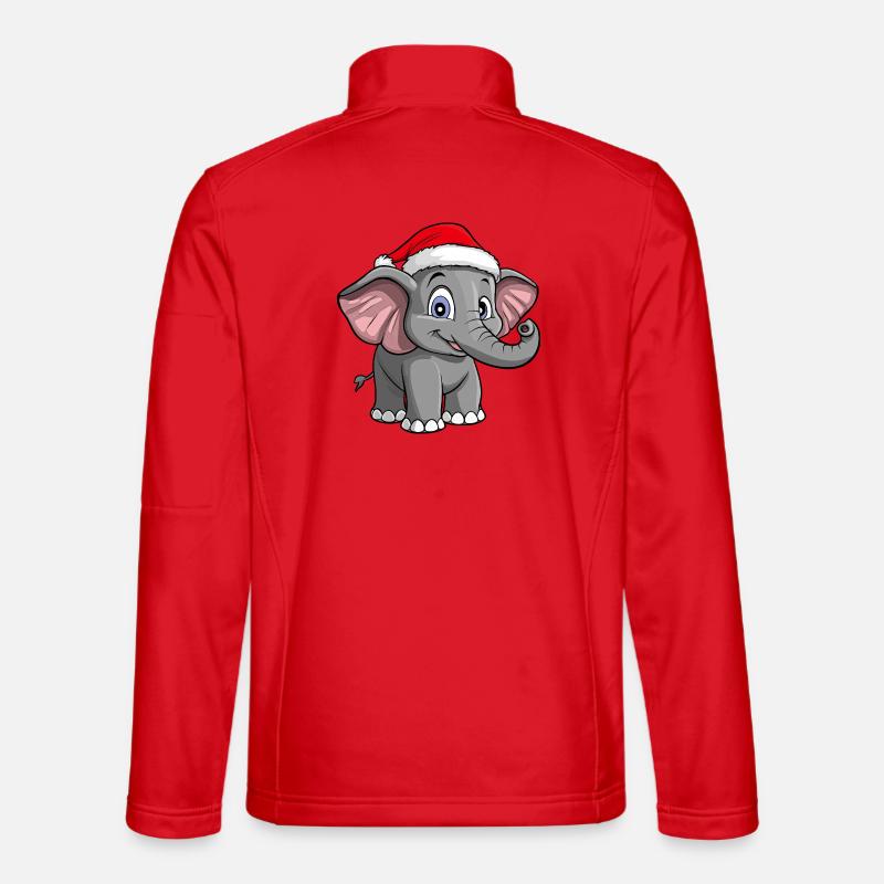 Elefanten Christmas - Unisex Softshelljacke - Rot