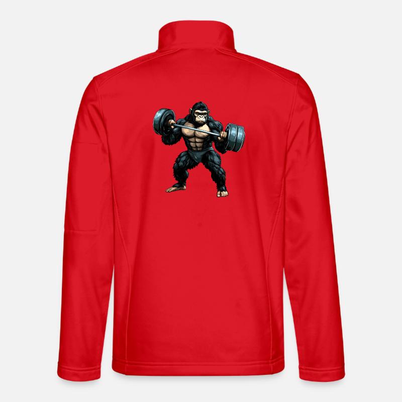 Affen Bodybuilding Unisex Softshelljacke