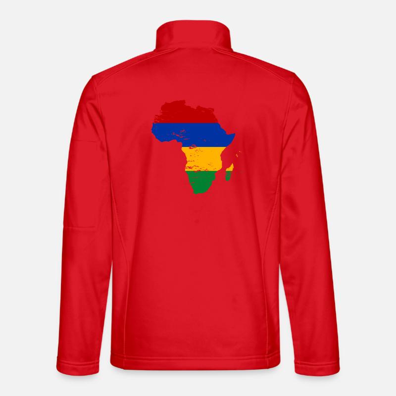 Mauritius Flag Africa - Unisex Softshell Jacket - red