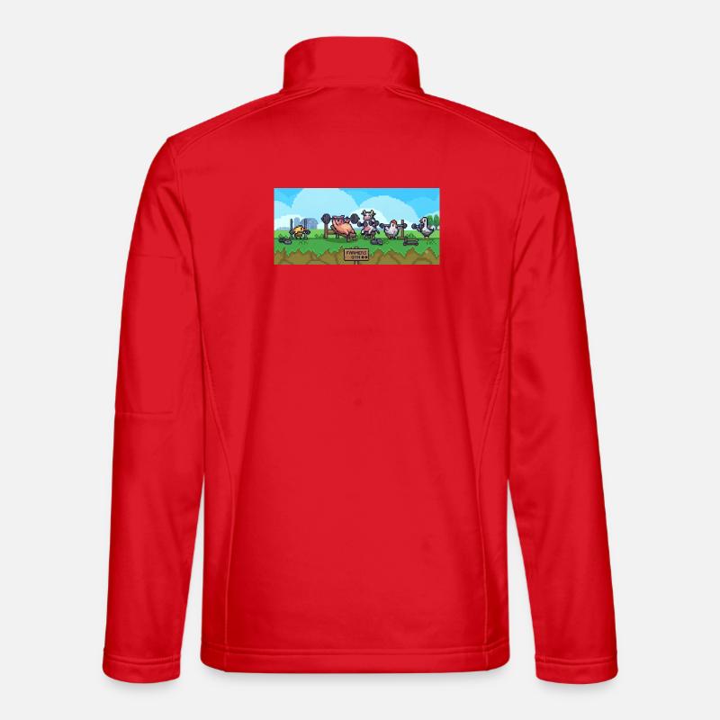 Peasant Gym Pixel Show - Unisex Softshell Jacket - red