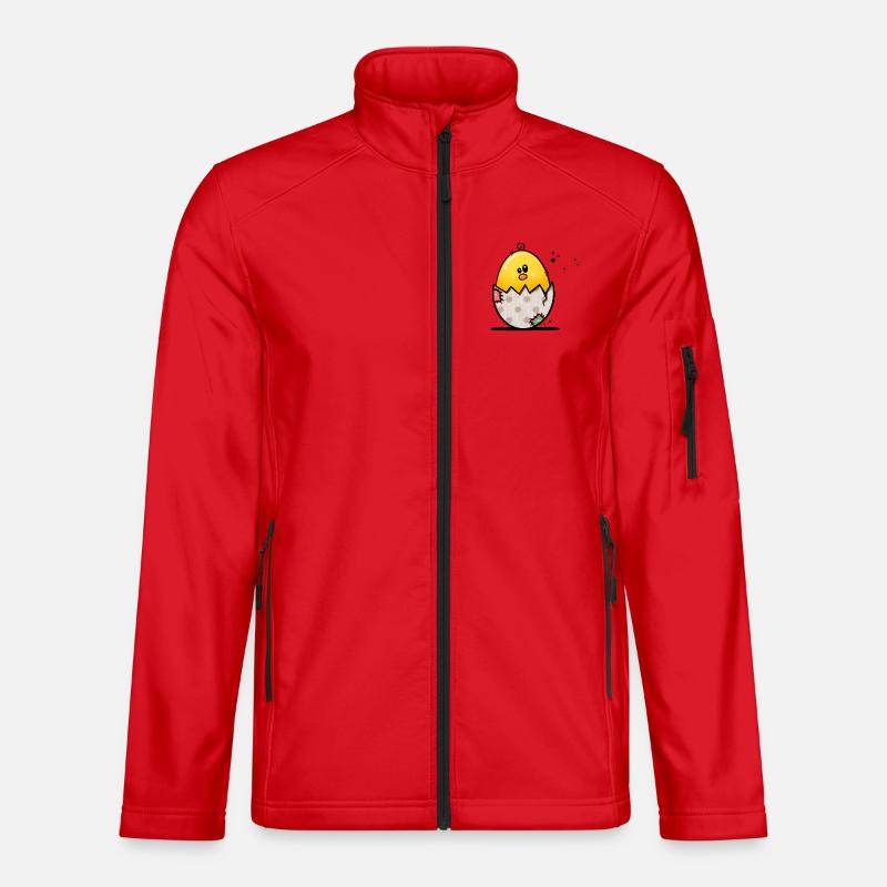 Hallo Küken - Unisex Softshelljacke - Rot