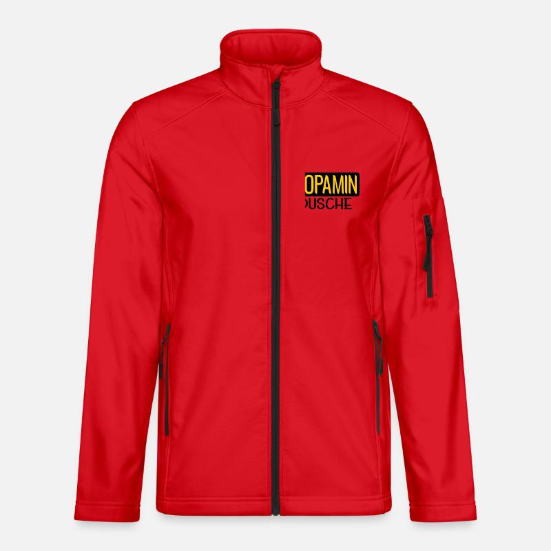 DOPAMIN DUSCHE GEHIRN - Unisex Softshelljacke - Rot