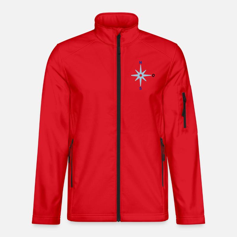 Kompass Himmelsrichtungen Sternkompass maritim Unisex Softshelljacke