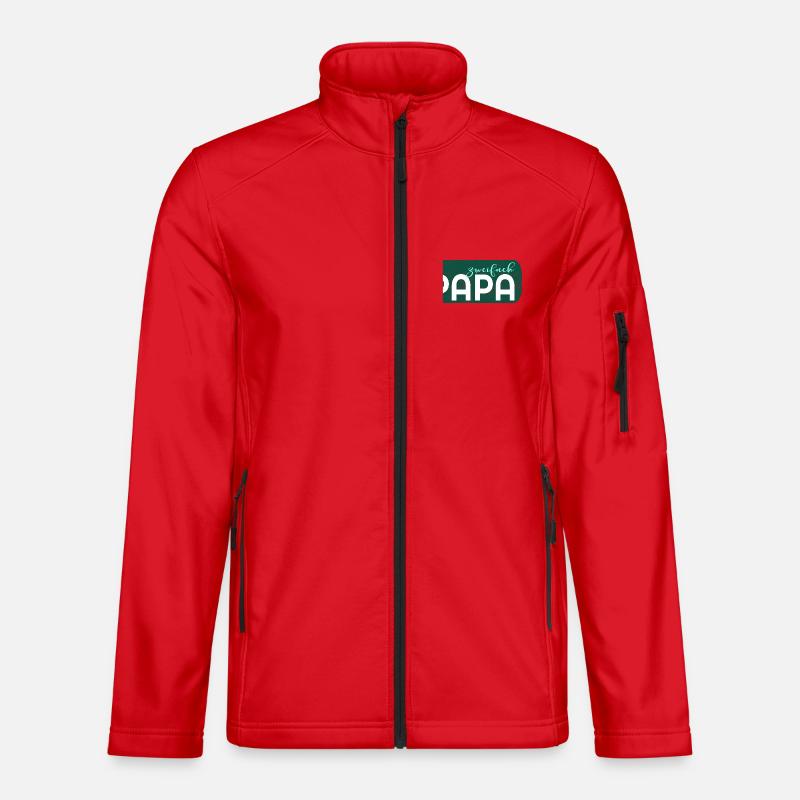 Zweifach Vater Papa - Unisex Softshelljacke - Rot