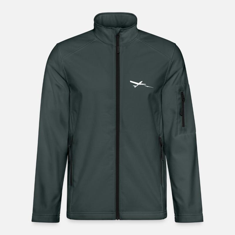 Glider Winch Launch Gliding Pilot Logo Unisex Softshell Jacket
