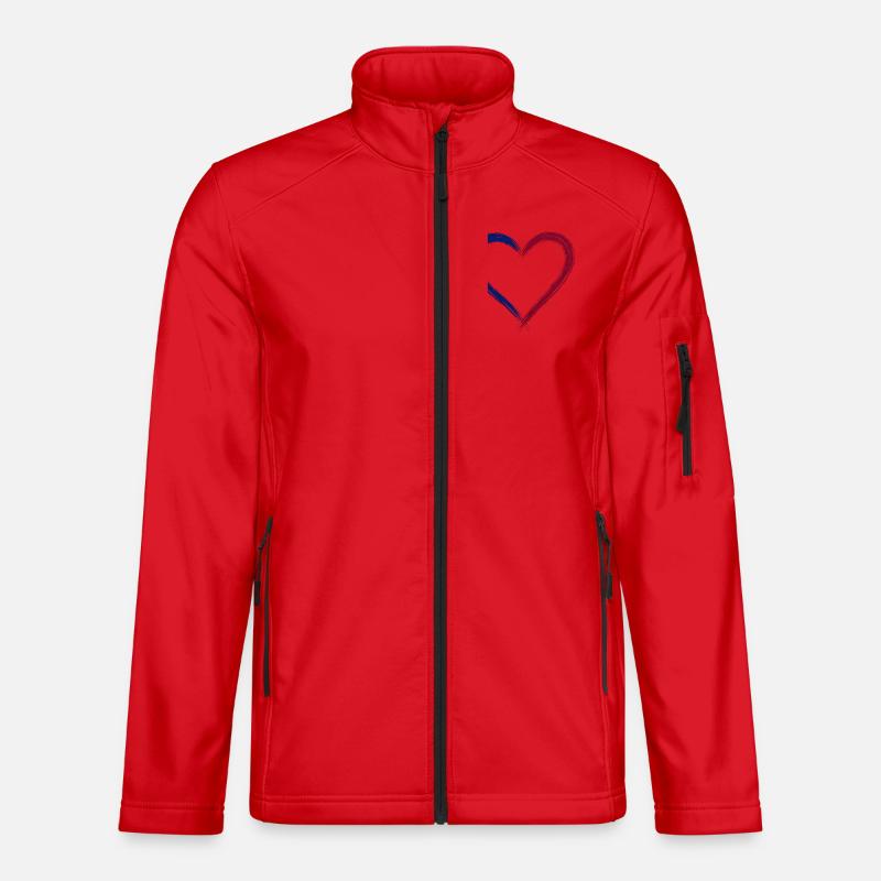 Le cœur est bâclé et écarlate - Veste en tissu softshell Unisexe - rouge