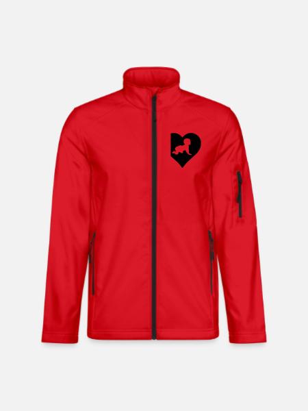 Herz für Babies Baby Geburt Kind Geschenk - Unisex Softshelljacke - Rot