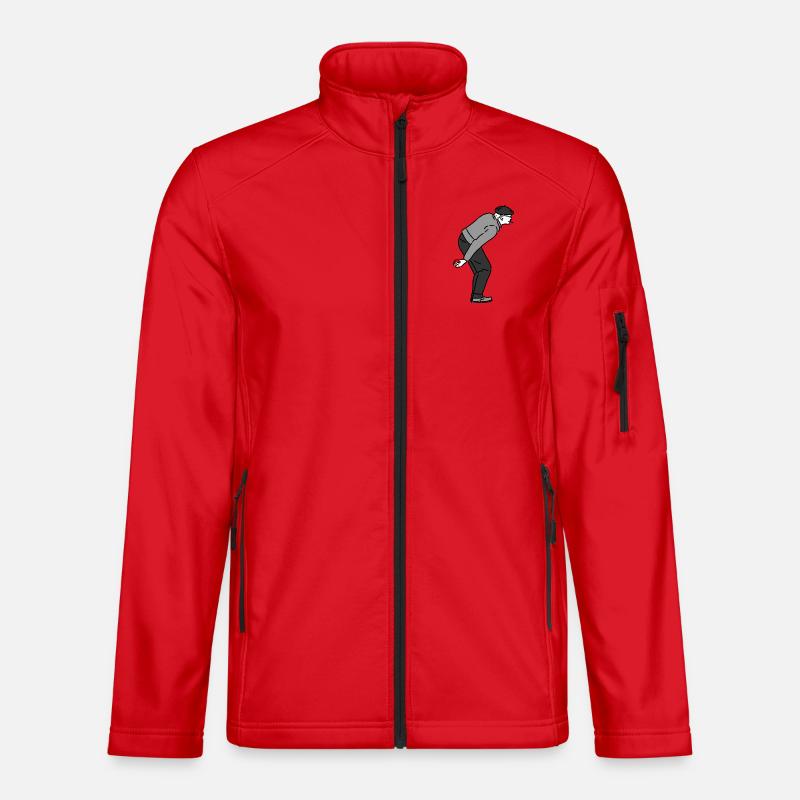 Petanque Player Right-Handed - Unisex Softshell Jacket - red