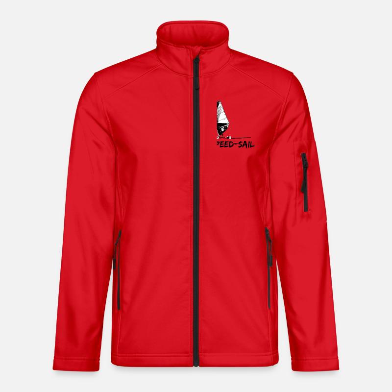 Speed Sail Board Silhouette - Unisex Softshelljacke - Rot