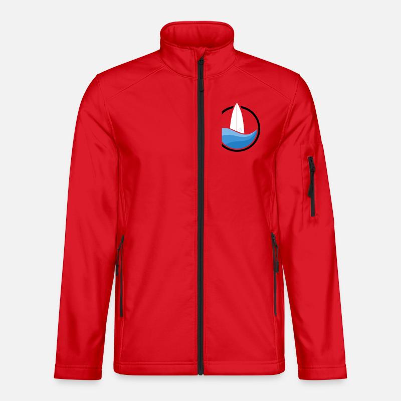 Surfwave II (blackwhite) - Unisex Softshelljacke - Rot