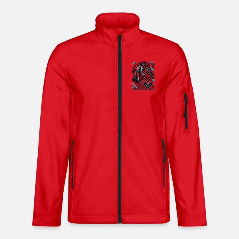 Abstraktes Tier Gorilla 1 - Unisex Softshelljacke - Rot