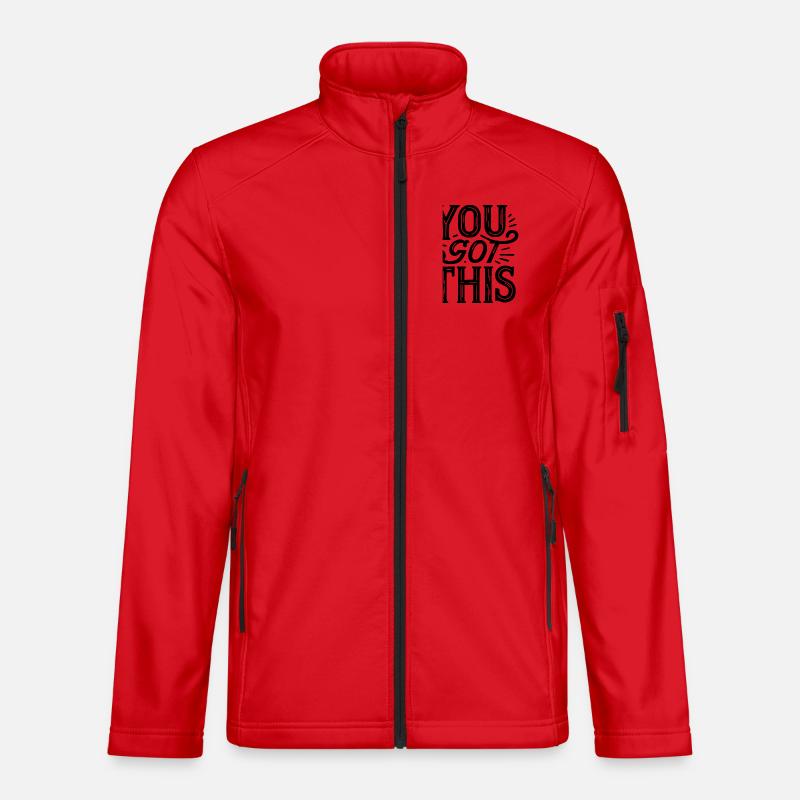 You Got This- Motivation, Self-Confidence - Unisex Softshell Jacket - red